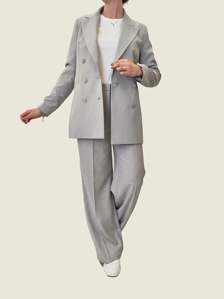 Giacca Abito CINQUE CIPULETTI-S – Grigio Medio, Taglia 98 Uomo – Slim Fit, 2 Bottoni, Tessuto Stretch