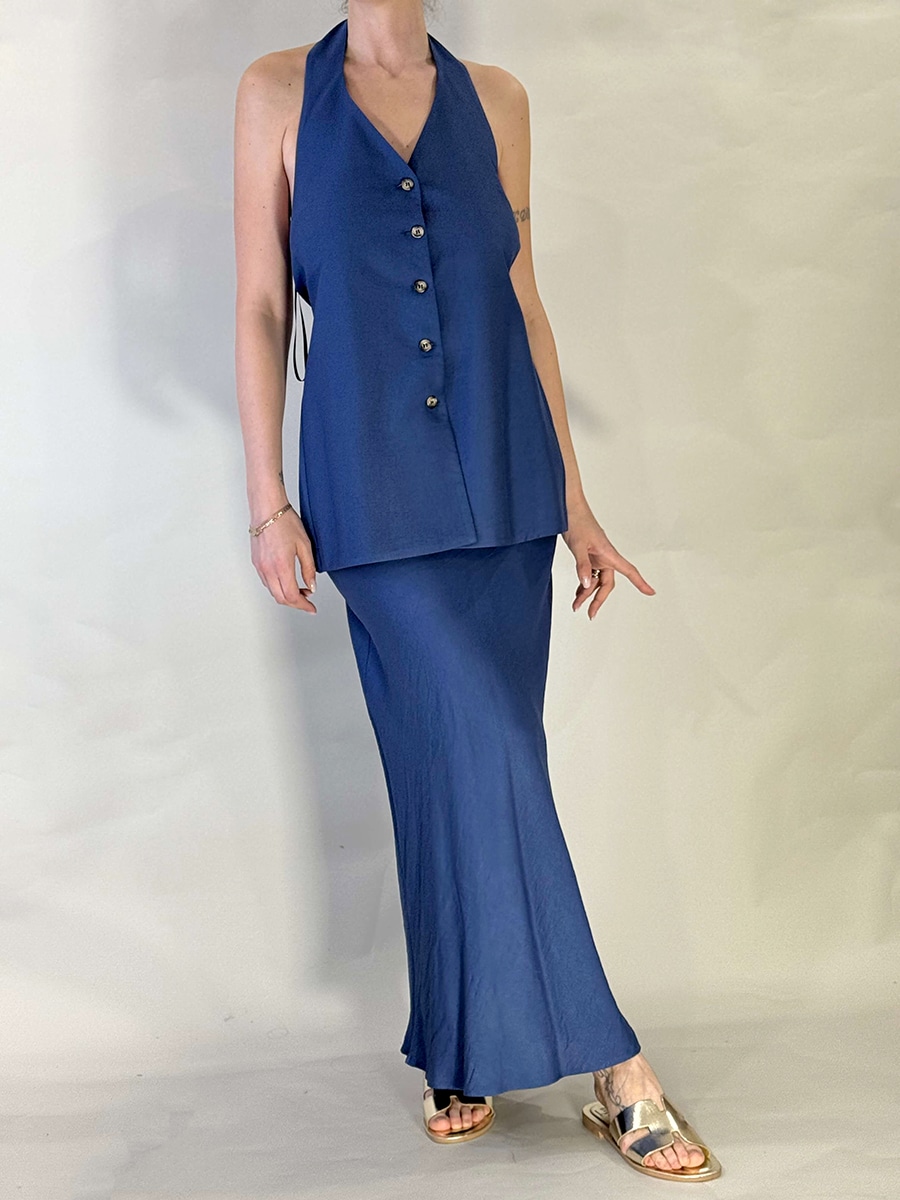 COMPLETO GILET E GONNA ART. M08749 - JEANS, M