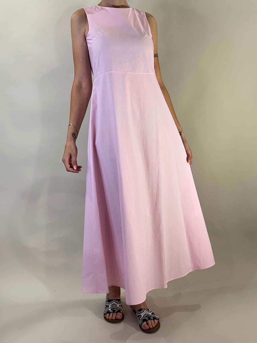 ABITO TRAPEZIO ART. TD0650 - L, ROSA