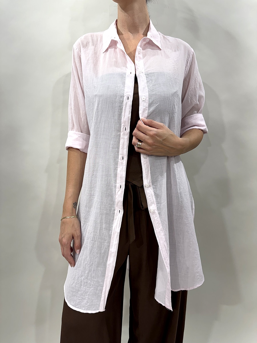 CAMICIA IN COTONE ART. C1900 - 36 - SW/BAS - ROSA