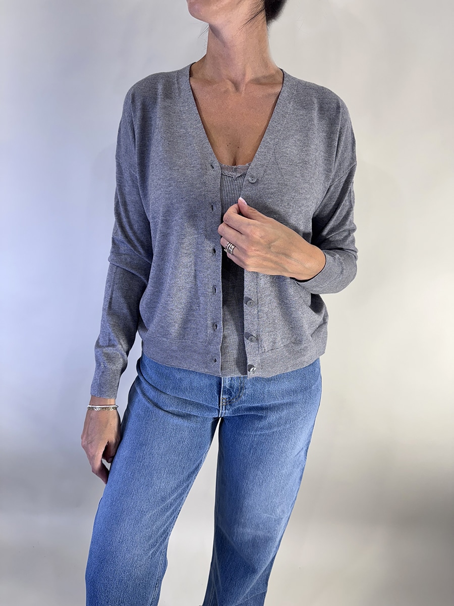 CARDIGAN ART. 6002 - GRIGIO