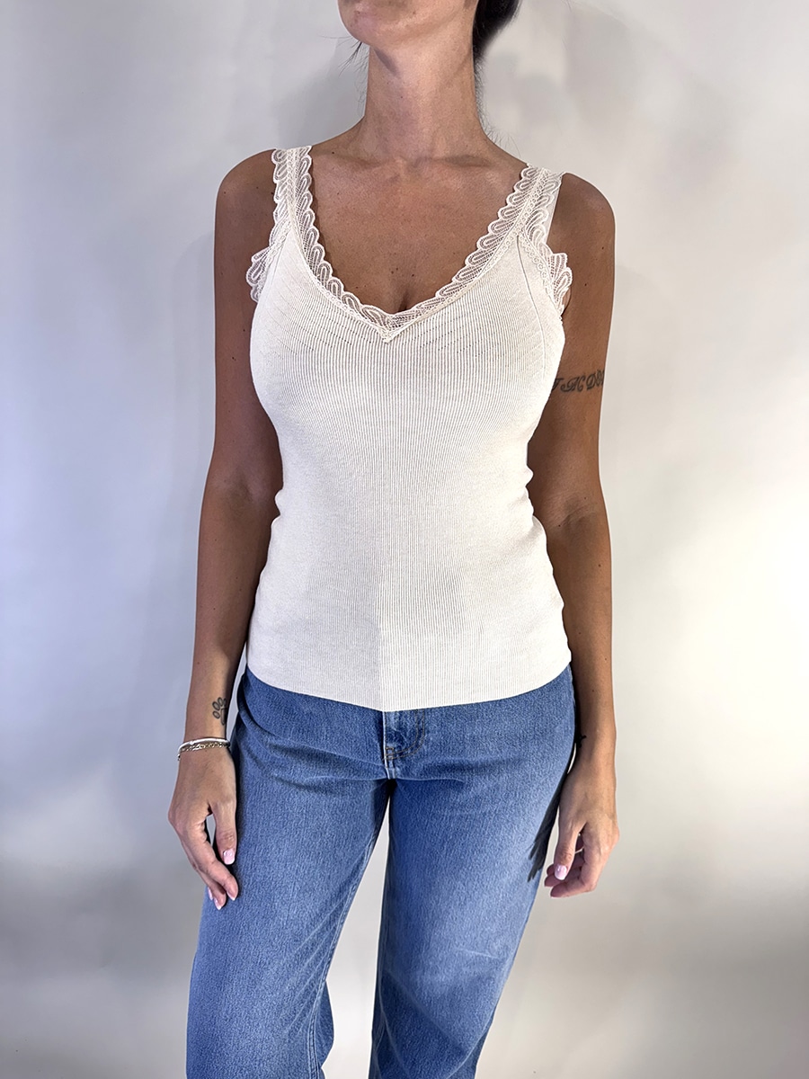 CANOTTA CON PIZZO ART. 80571