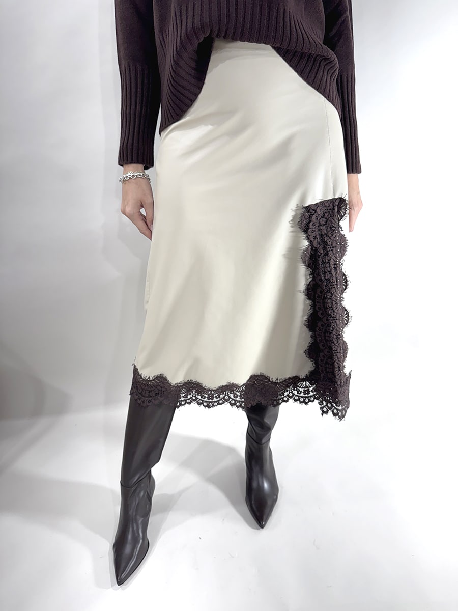 GONNA ECOPELLE PIZZO ART. 37651