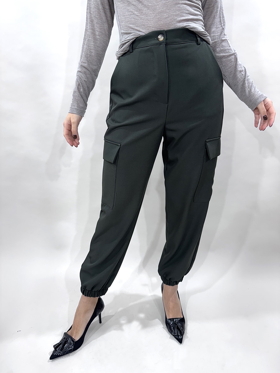 PANTALONE CARGO CON TASCONI ART. TF1041 - VICOLO - M, VERDE