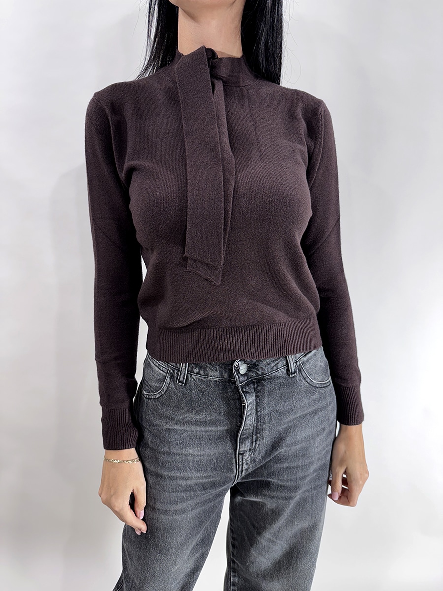 MAGLIA NODO ART. F01O0649 - PHILIA LOFT - MORO