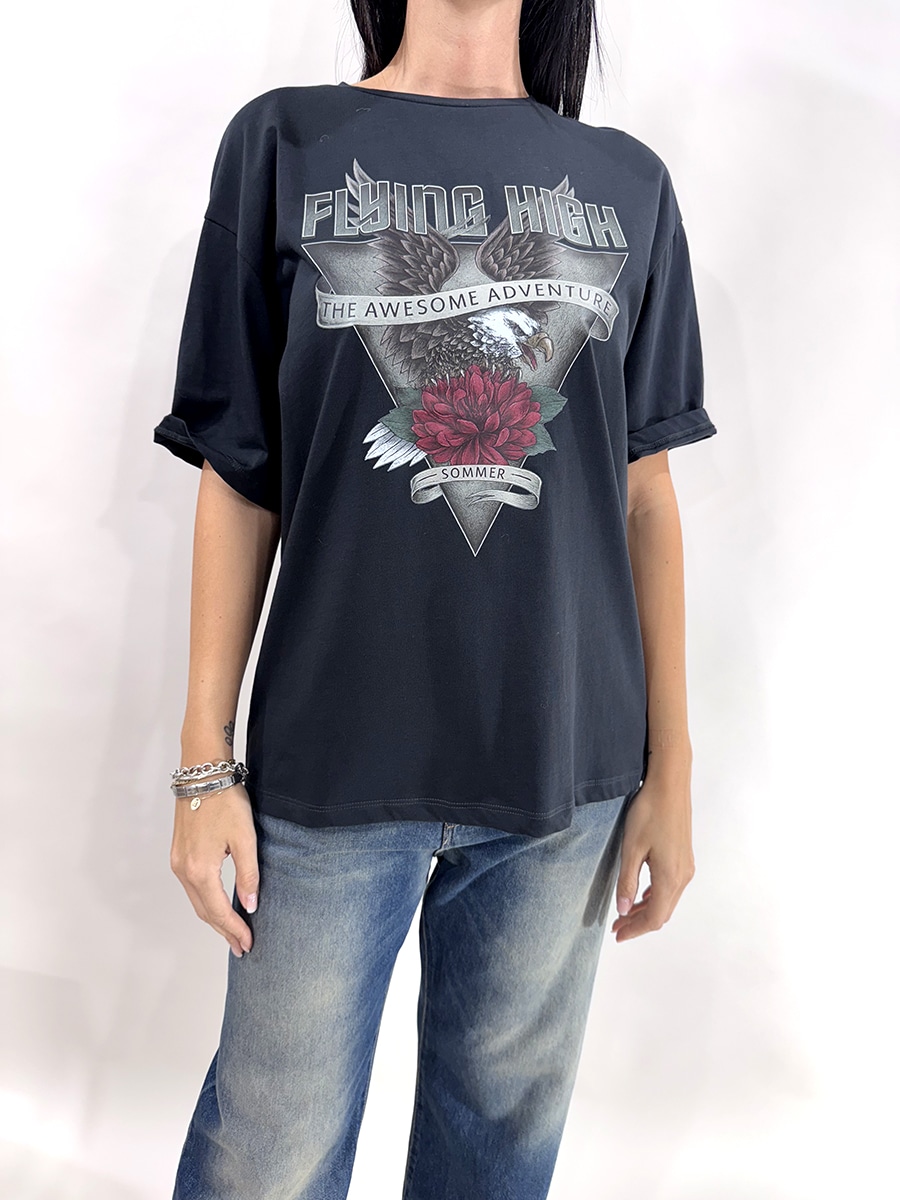 T-SHIRT CON STAMPA ART. D01E0766-16642HL693 PHILIA LOFT