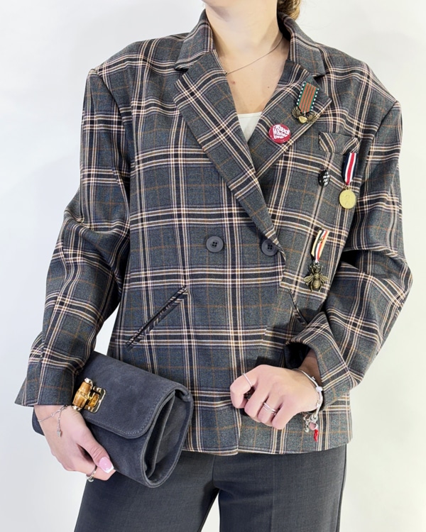 GIACCA CHECK CON SPILLE ART. JDLVYELP - DIXIE - S