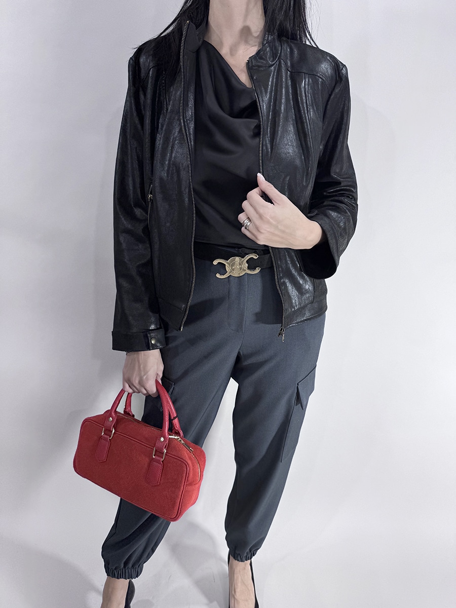 GIUBBINO ECOPELLE ART. ST00160T76 - SUSY STAR - NERO