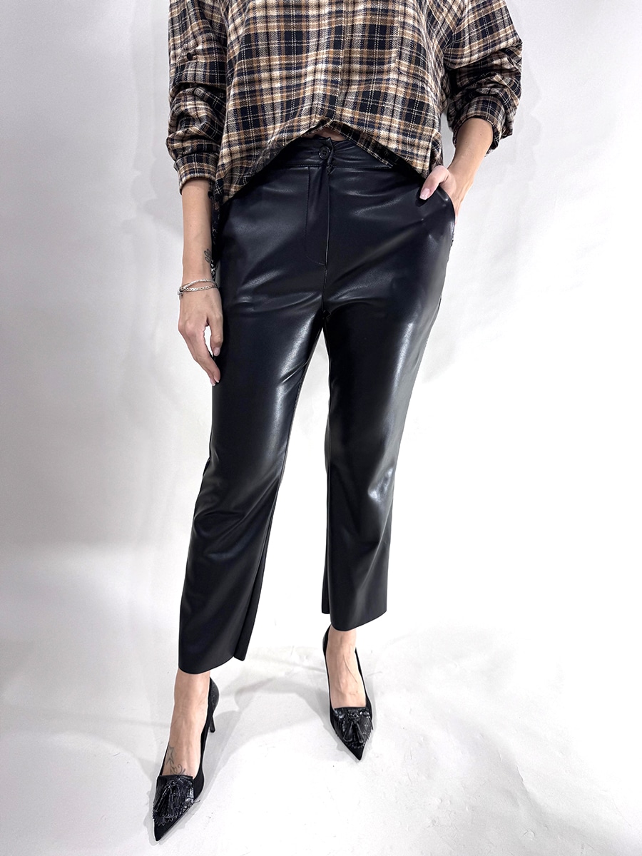 PANTALONE A TROMBETTA ECOPELLE ART. 222128-25 - MOTEL