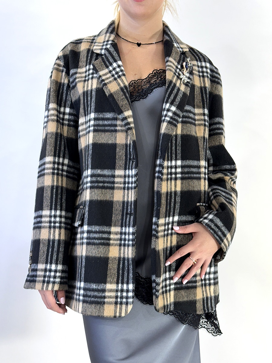 GIACCA CHECK CON SPILLE ART. J845Y070 - DIXIE