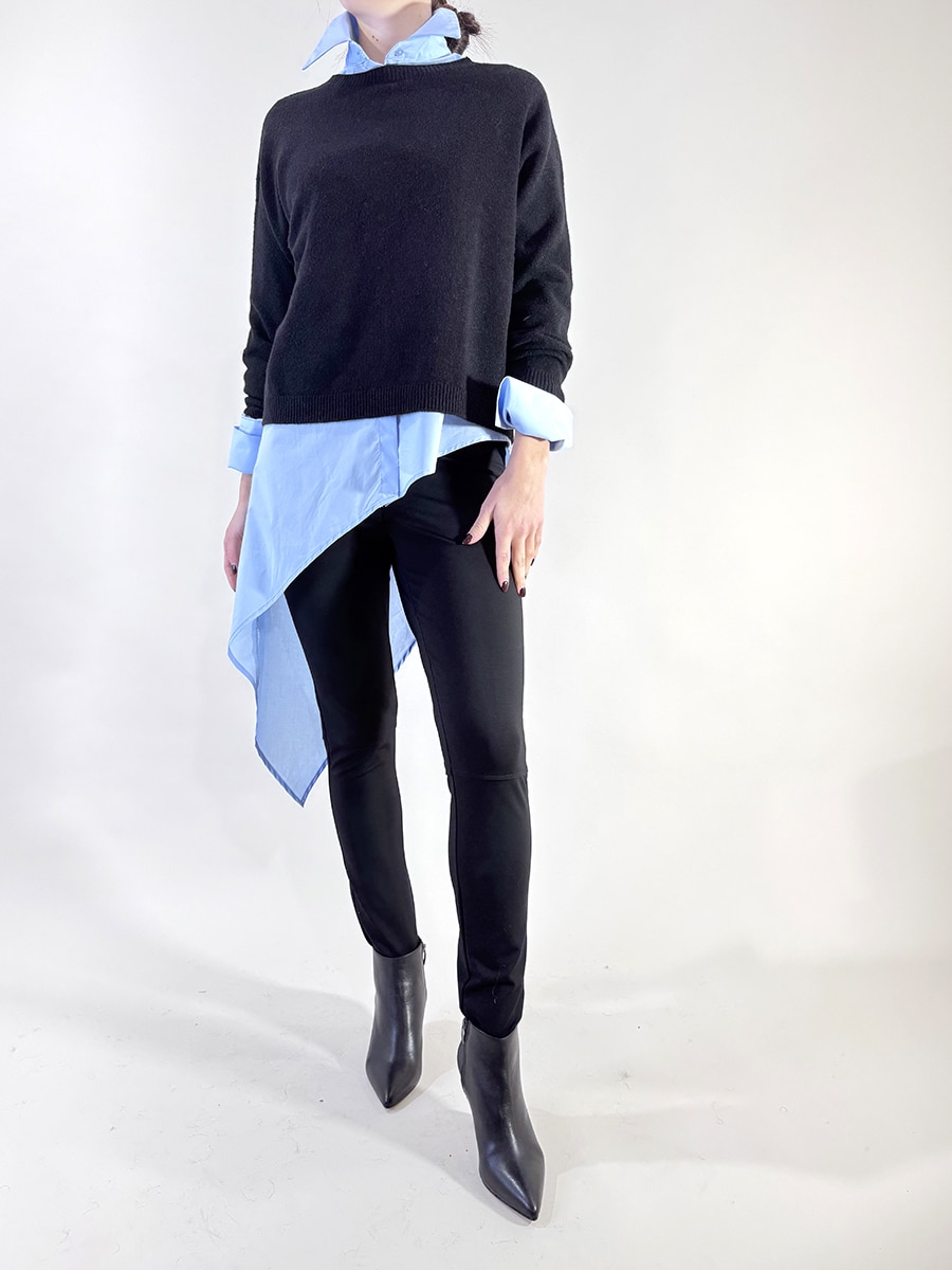 LEGGING IN PUNTO MILANO CON GHETTA ART. 26P1201 - TENSIONE IN