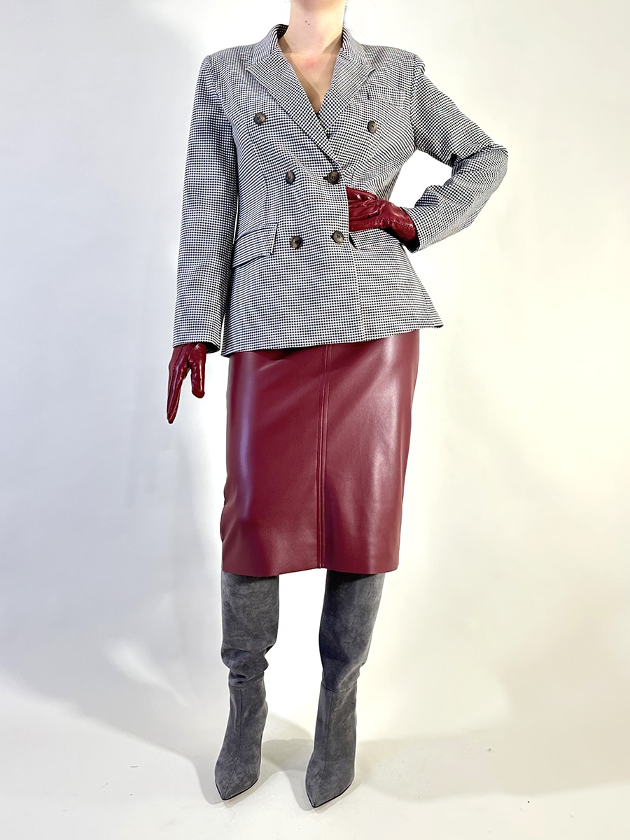 GIACCA DOPPIOPETTO QUADRETTI CON GUANTI ART. 37876 - TENSIONE IN - M