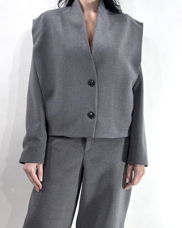 GIACCA UN PETTO CON SPALLINE ART. J845Y051 - DIXIE - M, GRIGIO