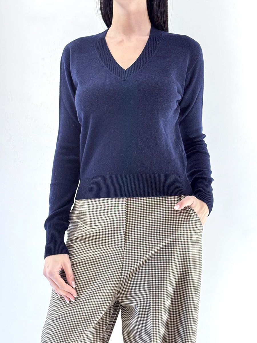 MAGLIA CON SCOLLO A V ART. ART. F01O1011 - Blu