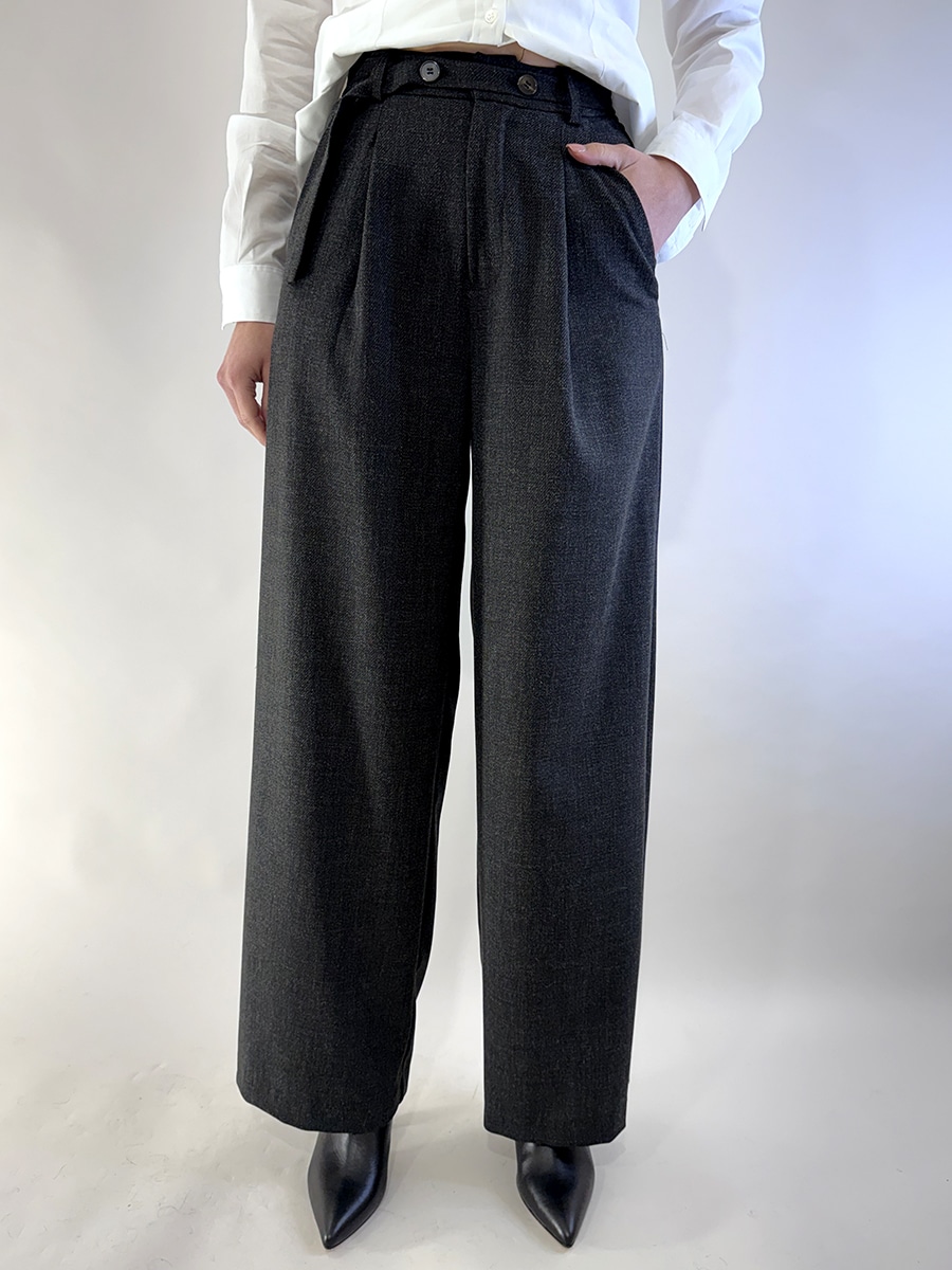 PANTALONI SARTORIALI A GAMBA AMPIA ART P913-A-STORY - XS