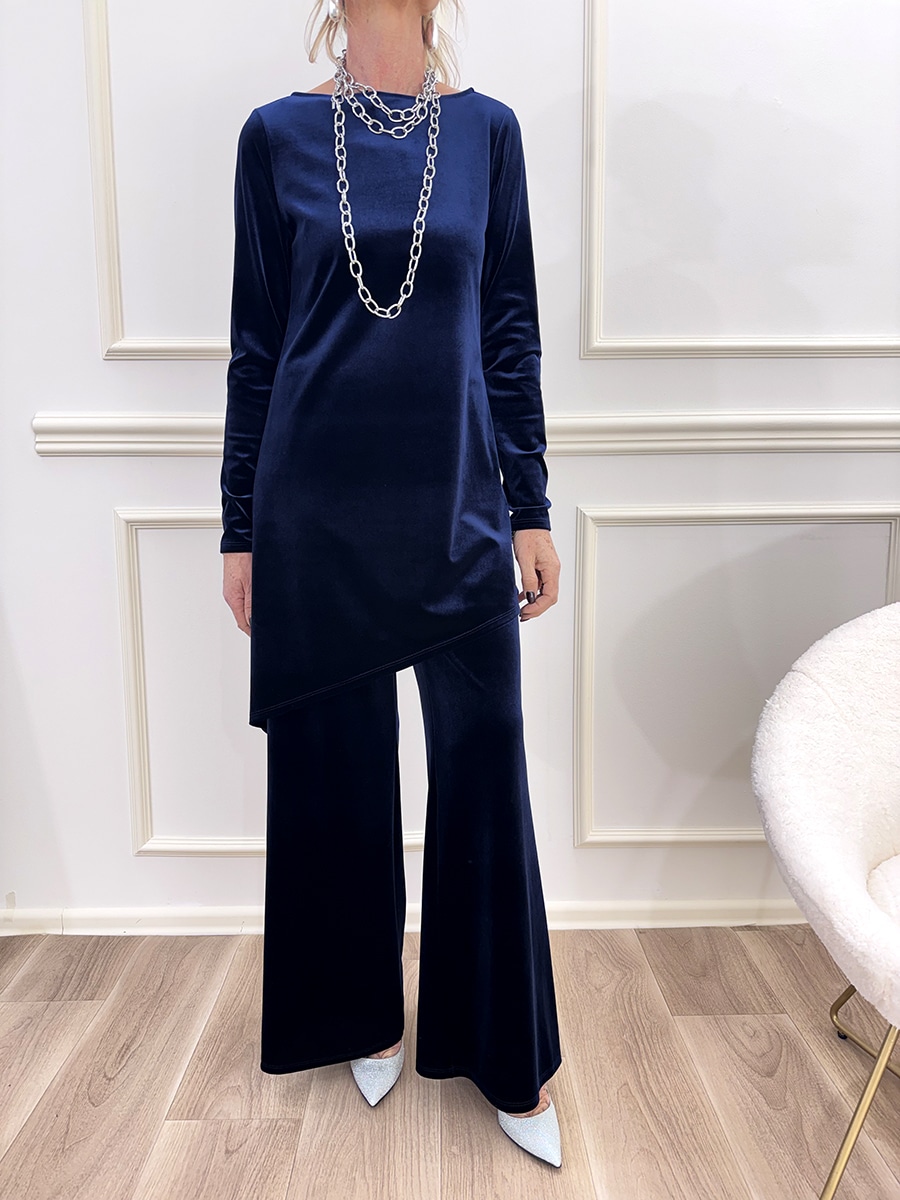 COMPLETO IN CINIGLIA BLUSA E PANTALONE ART.  L50002AT     -  TENSIONE IN