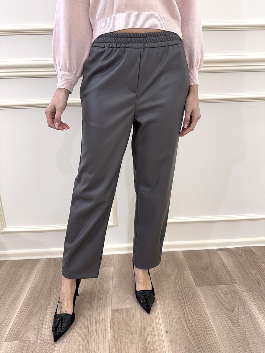 PANTALONE IN  ECOPELLE ART. TF1616 - VICOLO - GRIGIO, S