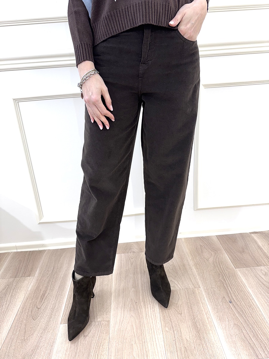 PANTALONE VELLUTO MILLERIGHE MORO ART. 81176W21 -SUSY MIX