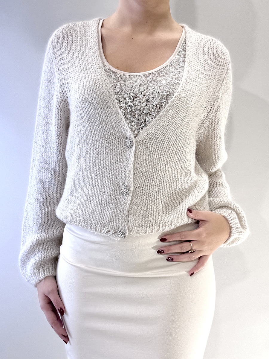 CARDIGAN CON BOTTONI GIOIELLO ART. I25/MHP03 - MOTEL