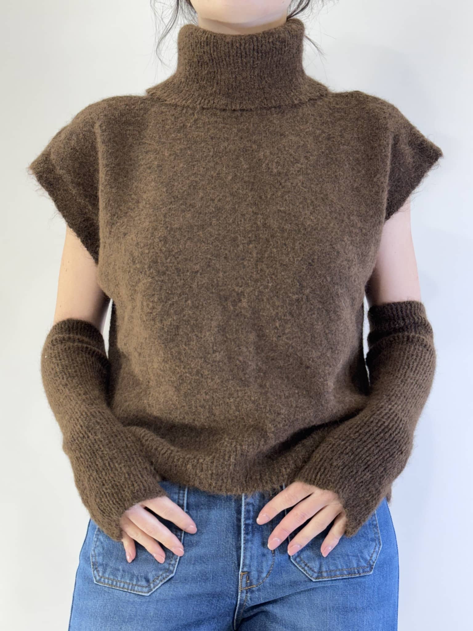 GILET COLLO ALTO CON MANICOTTI ART. 26030 - TENSIONE IN - MORO