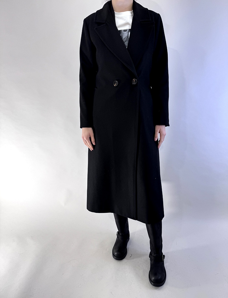 CAPPOTTO LUNGO ART. CP48S-AI25 - MOTEL - NERO, M