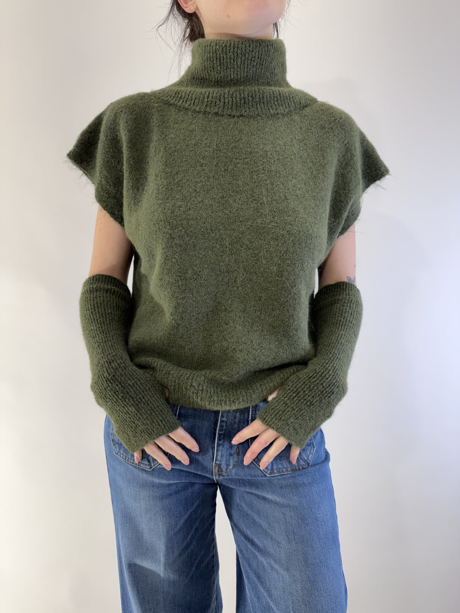 GILET COLLO ALTO CON MANICOTTI ART. 26030 - TENSIONE IN - VERDE