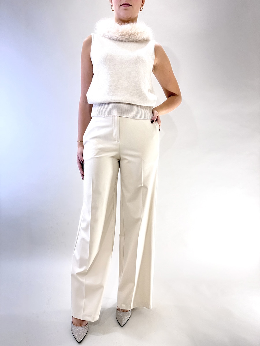 MAGLIA CON COLLETTO IN ECOFUR ART. FE3116 - MOTEL