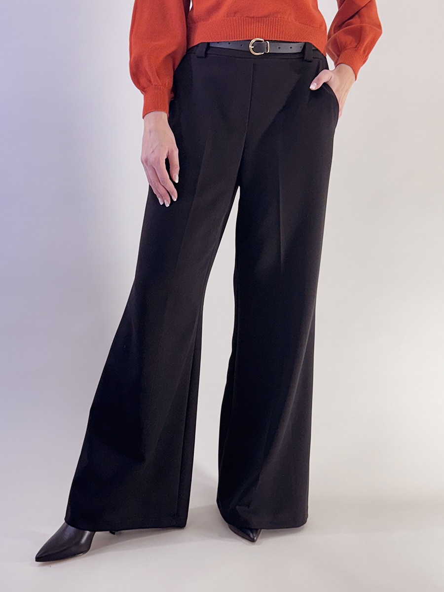 PANTALONE PALAZZO CON CINTURA ART. T1316D157 - SUSY MIX