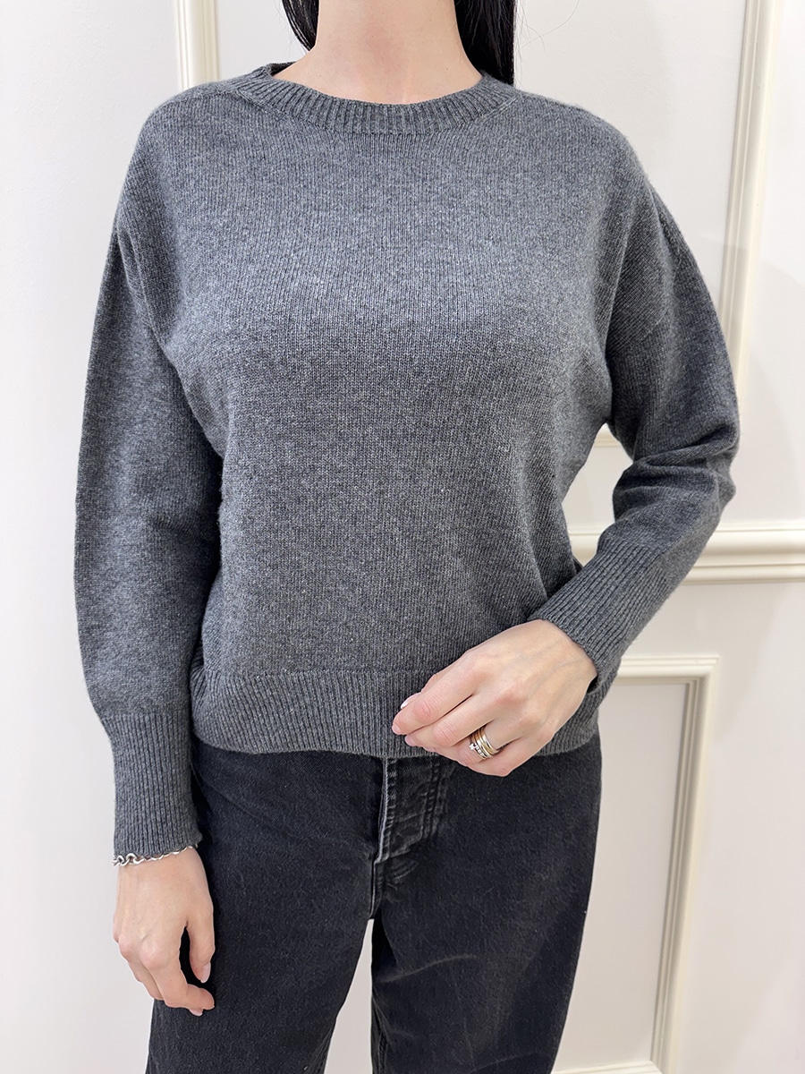 MAGLIONCINO GIROCOLLO LIME ART. D78756-MOTEL - ANTRACITE