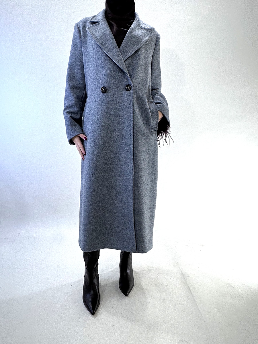 CAPPOTTO LUNGO ART. CP48S-AI25 - MOTEL - GRIGIO, L