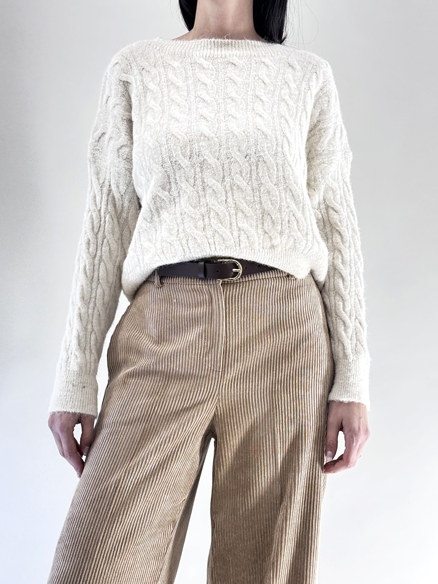 MAGLIA GIROCOLLO TRECCE ART. 25907 - SUSY MIX