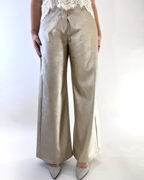 PANTALONE ECOPELLE TASCONI ART. 224155 - L - TENSIONE IN - ORO, M