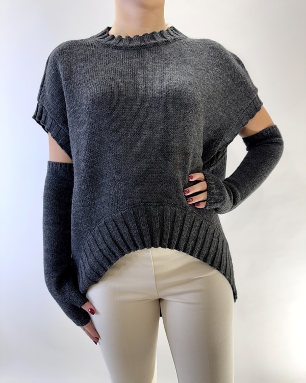 GILET CON MANICOTTI ART. 252PA9339 - TENSIONE IN