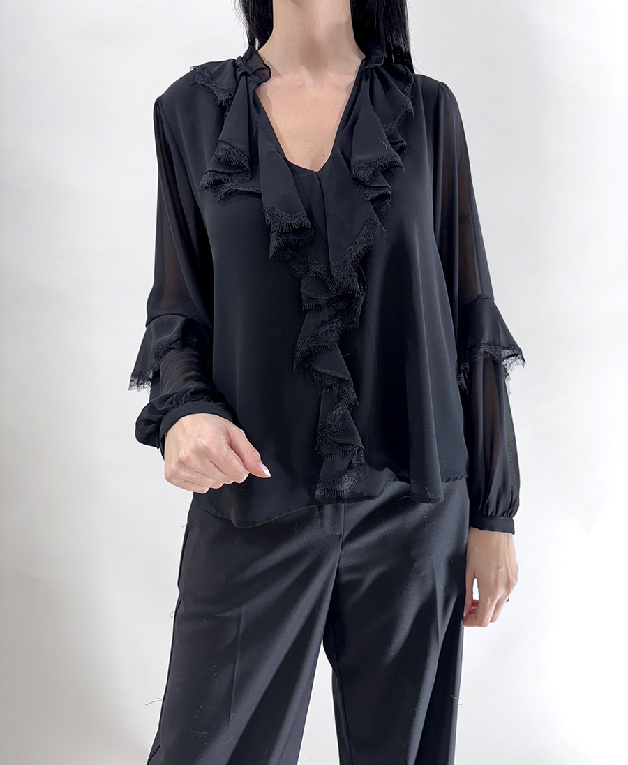 CAMICIA CON PIZZO ART. A01N1033 - PHILIA LOFT - S