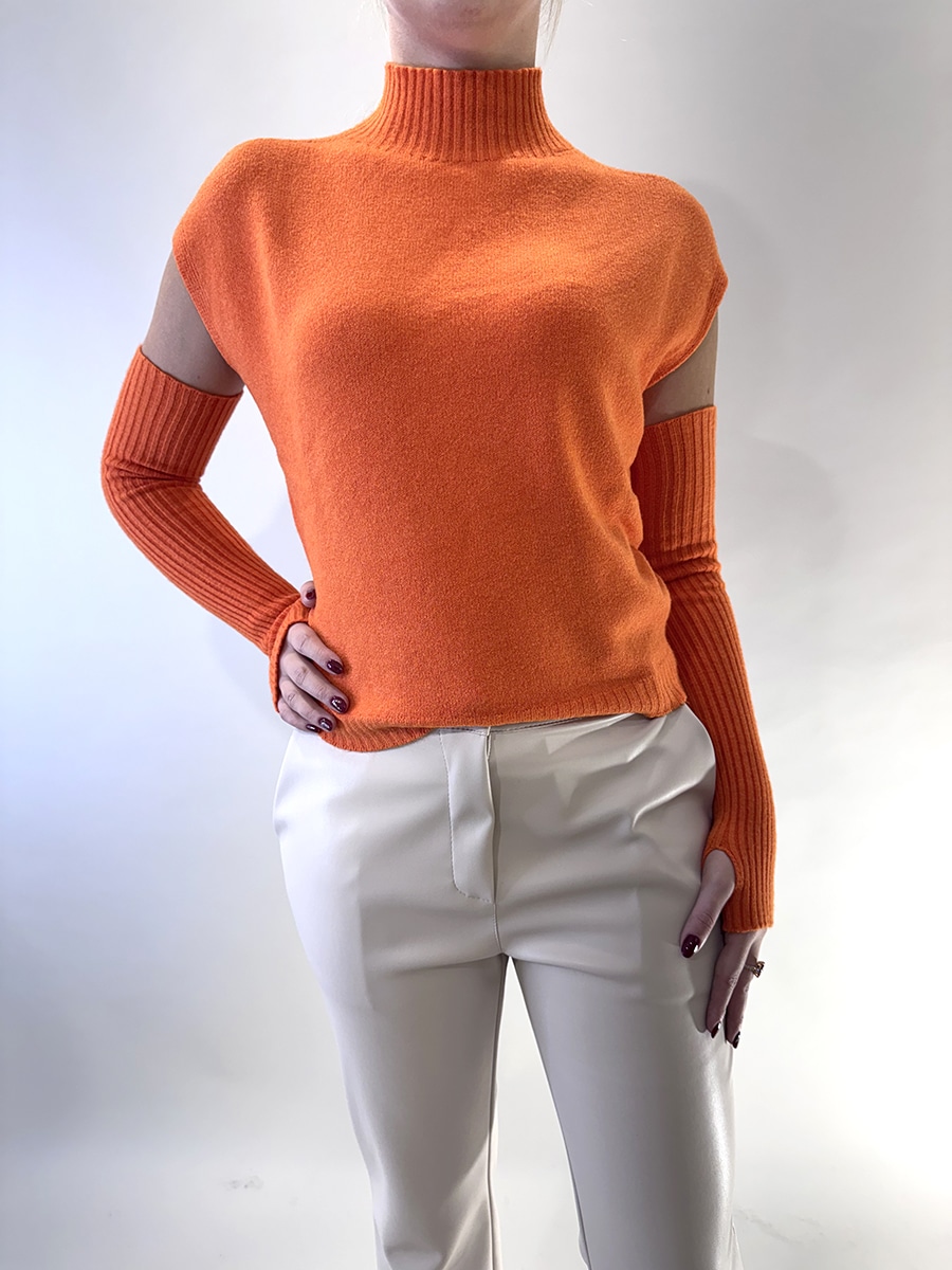 MAGLIA CON MANICOTTI ART. 78575 - SUSY MIX