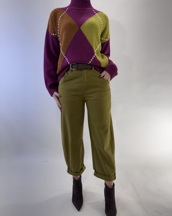 MAGLIA COLOLO ALTO ROMBI ART. W5HMJ58A400LX - MOTEL