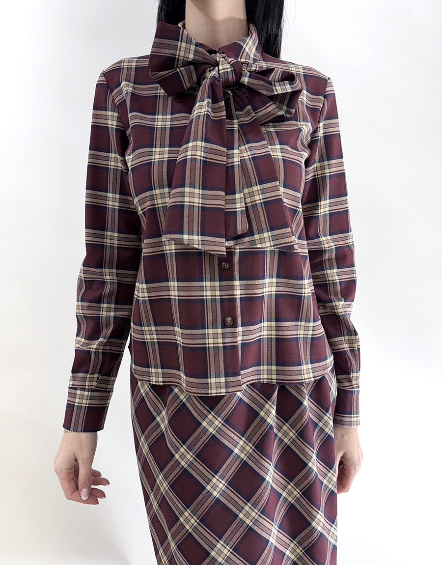 CAMICIA QUADRI CON FIOCCO ART. D01E0949-33609W5 - PHILIA LOFT