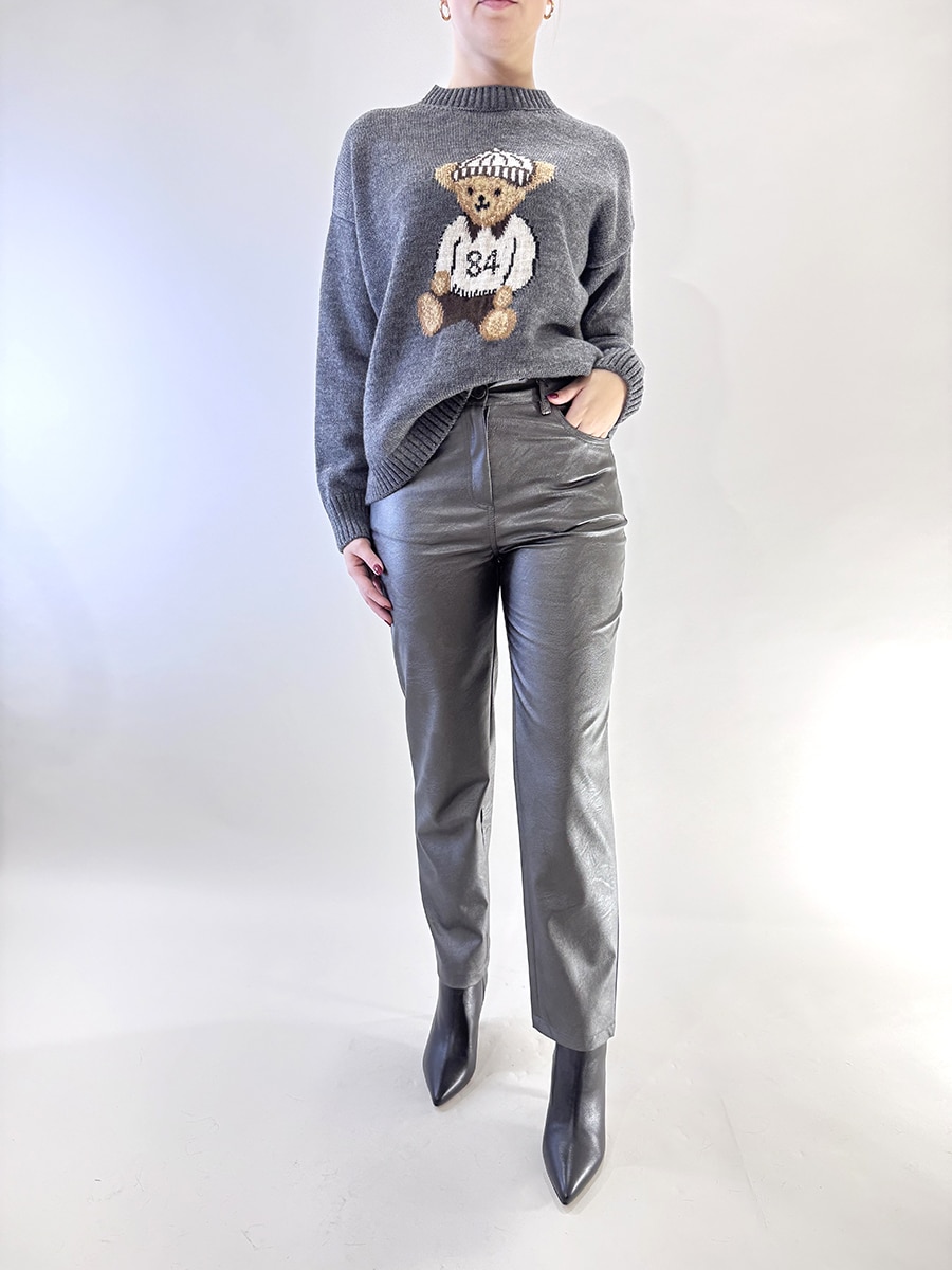 PANTALONE DRITTO ECOPELLE ART. 225092 - 1 - TENSIONE IN - XS