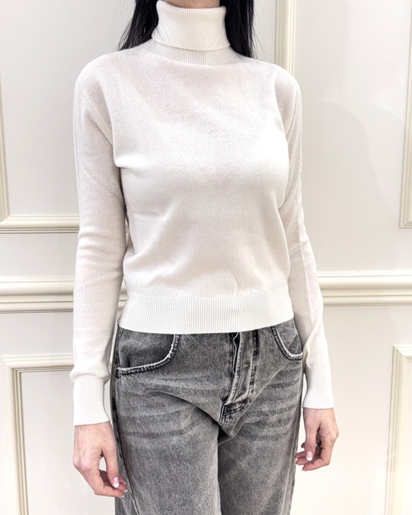 MAGLIA COLLO ALTO ART. I25/WL105 - MOTEL - PANNA