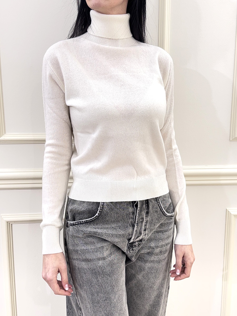 MAGLIA COLLO ALTO ART. I25/WL105 - MOTEL - PANNA