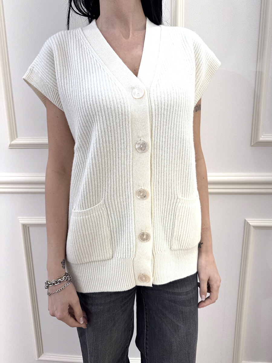 CARDIGAN COSTINE ART. 14237SM - MOTEL - PANNA