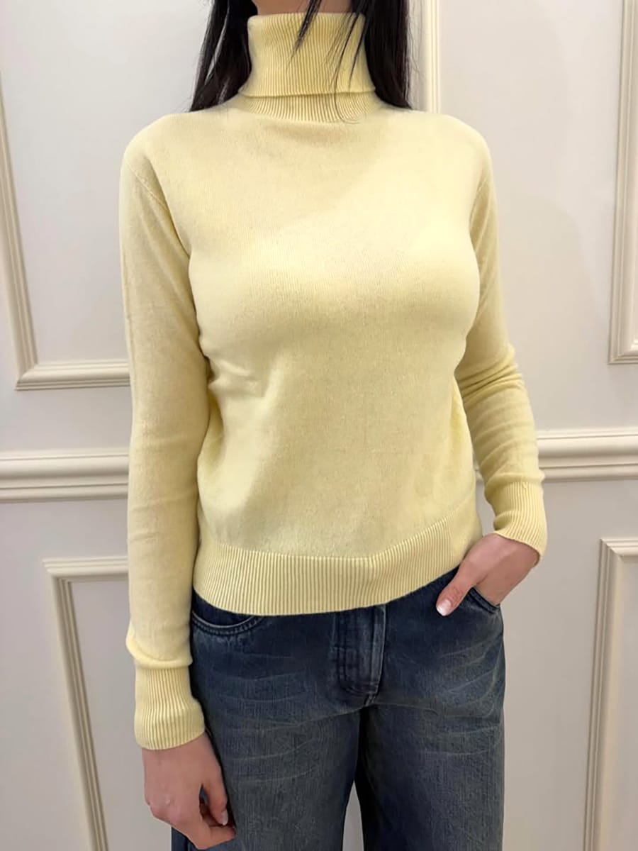 MAGLIA COLLO ALTO ART. I25/WL105 - MOTEL - GIALLO