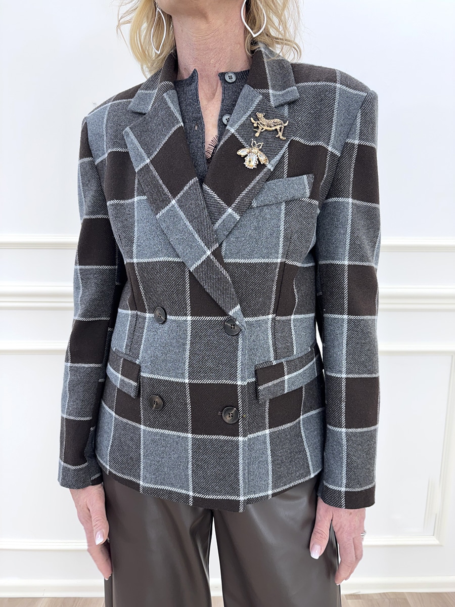 GIACCA CHECK DOPPIOPETTO ART. 26B1459 - MOTEL - M