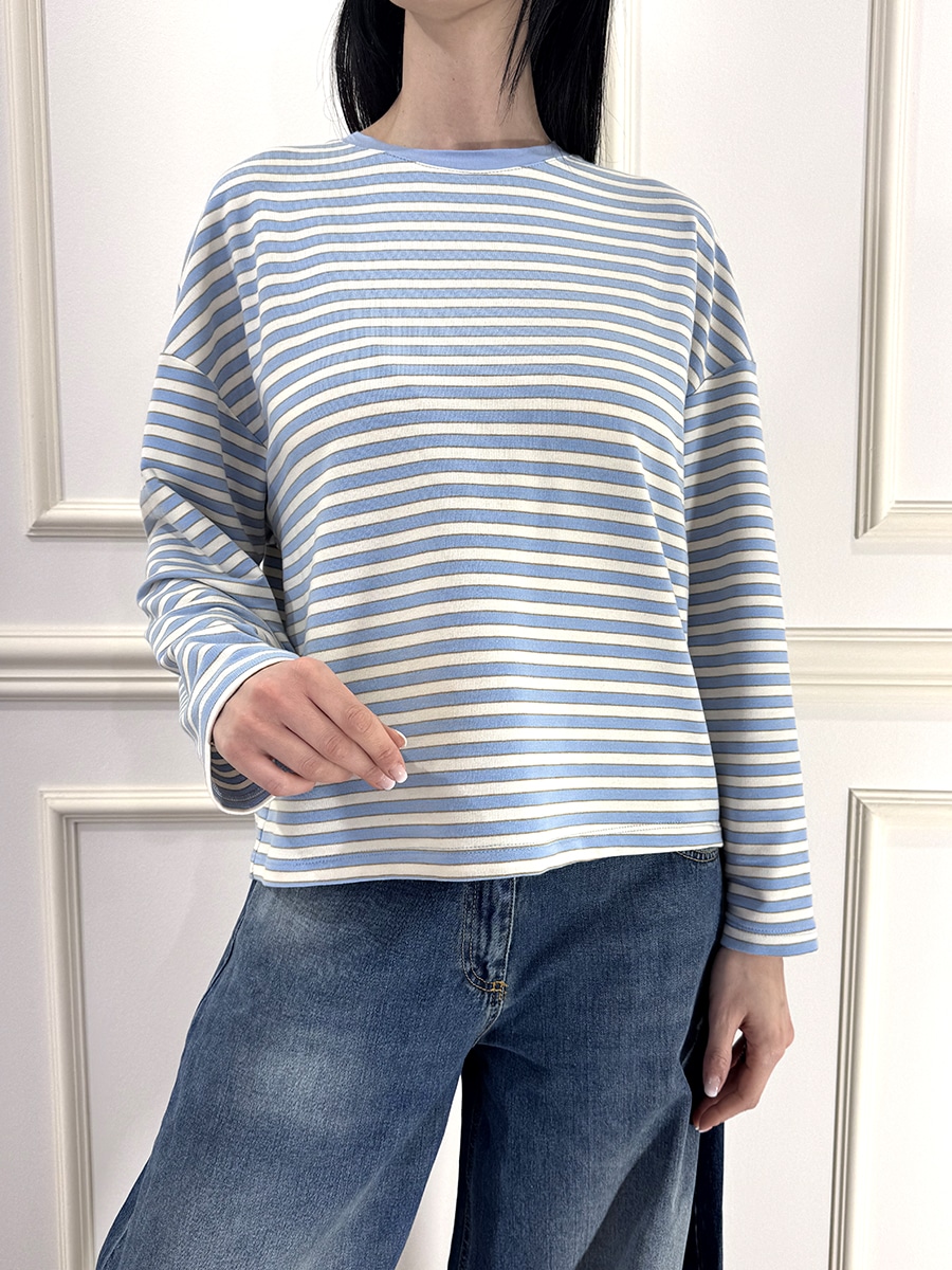 FELPA A RIGHE GIROCOLLO ART. 26M3996 - TENSIONE IN