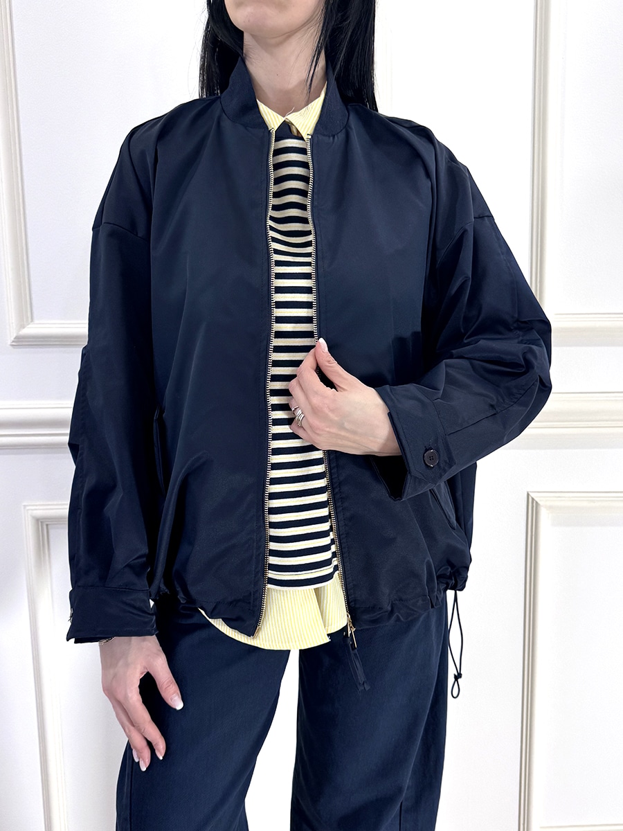 BOMBER COLLETTO IN MAGLIA -BLU - ART. S26J386 - TENSIONE IN