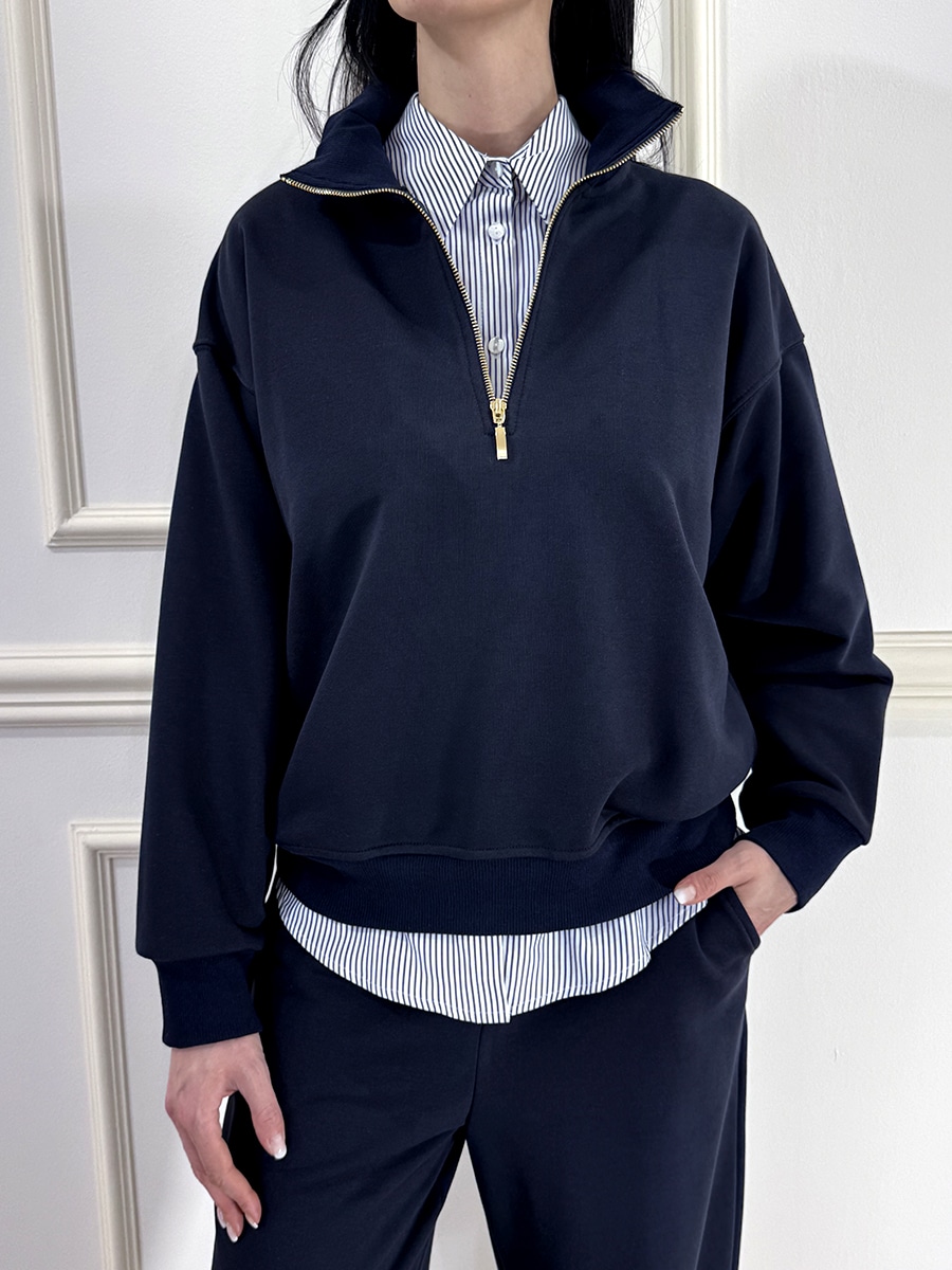 FELPA CON ZIP ART. 26M3693 - TENSIONE IN