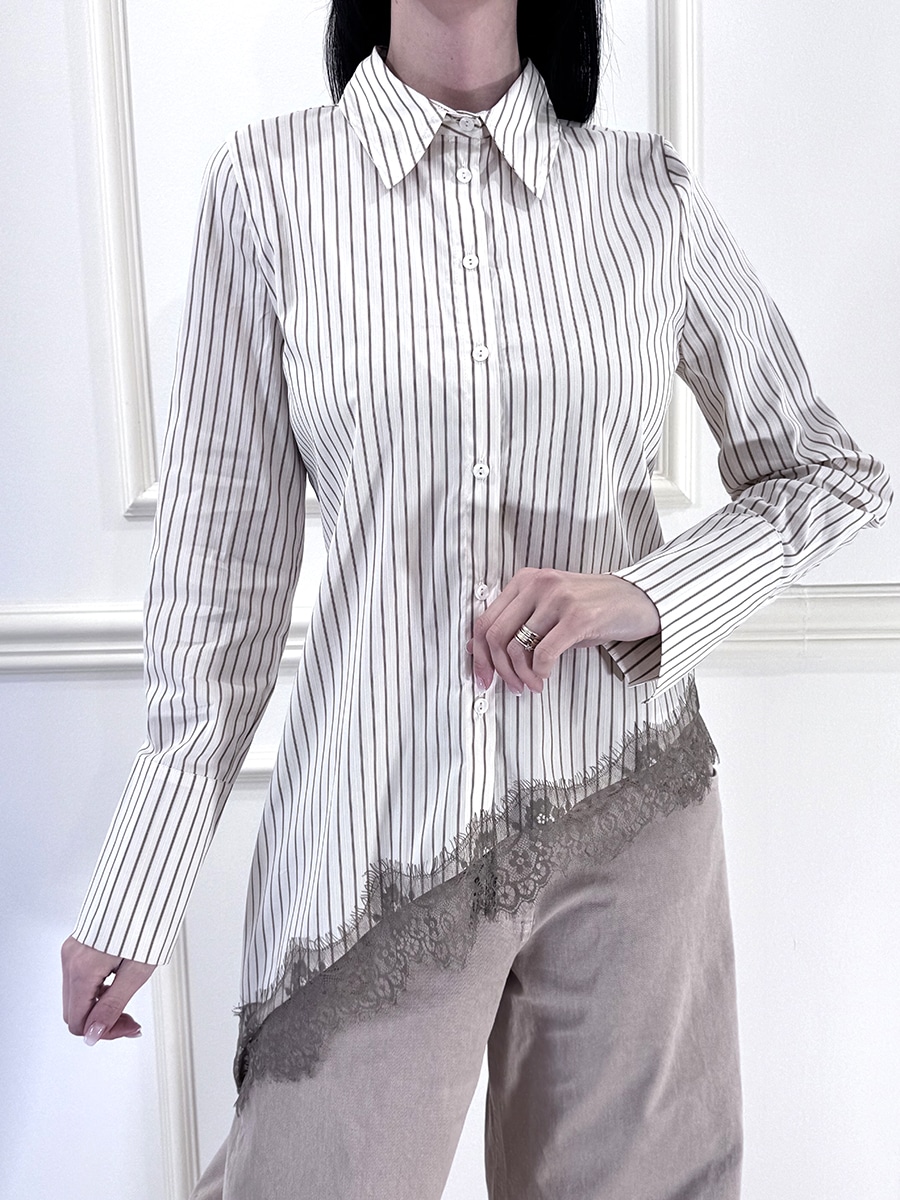 CAMICIA GESSATA CON PIZZO ART. S26C401- MOTEL