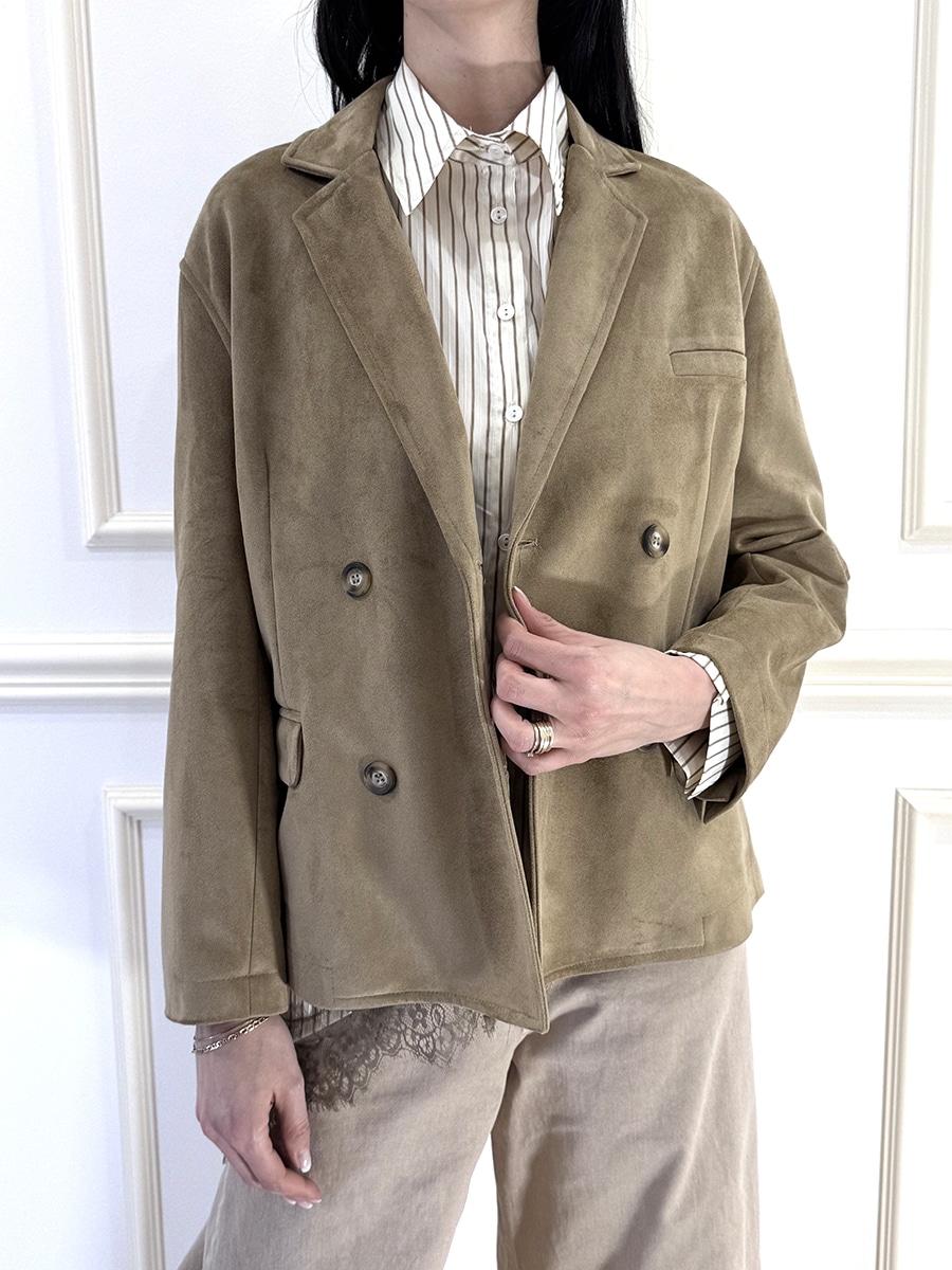 GIACCA SIMIL SUEDE ART. 26B2422 - TENSIONE IN - BEIGE