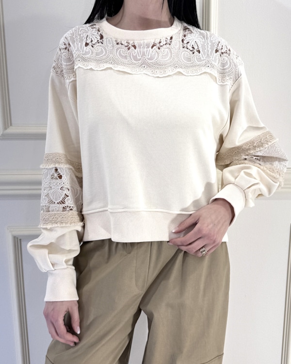 FELPA RICAMATA ART. 38497 - TENSIONE IN