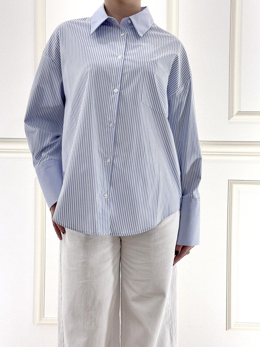 CAMICIA GESSATA CON BOTTONCINO SUL RETRO ART. 26C3794 - TENSIONE IN